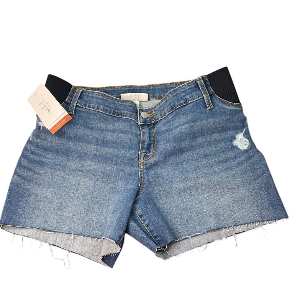 isabel maternity expandable Side Panel Cutoff Shorts - Size 10